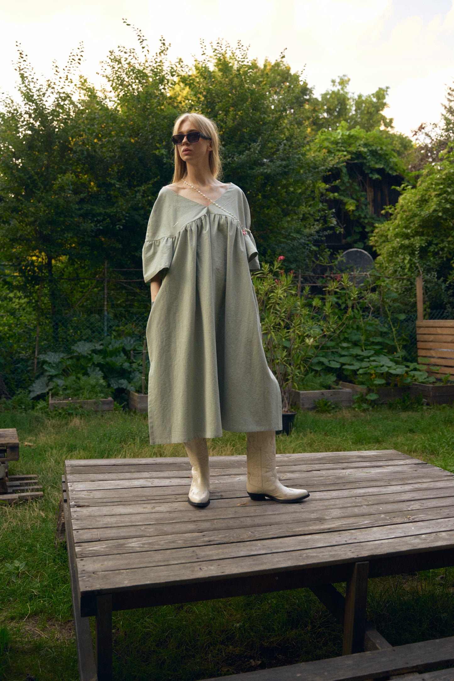 Linen Dress “Dry Mint”