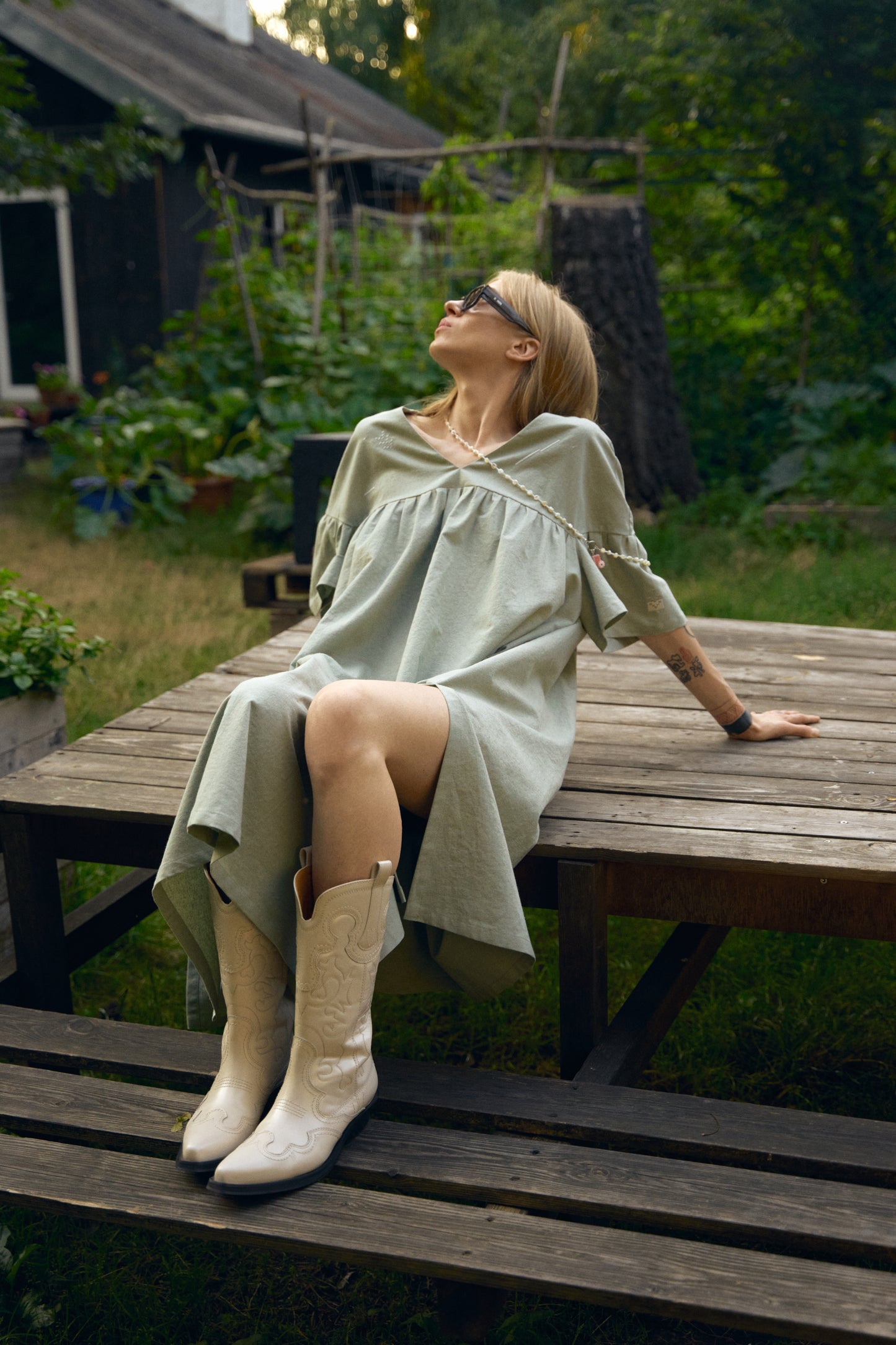 Linen Dress “Dry Mint”