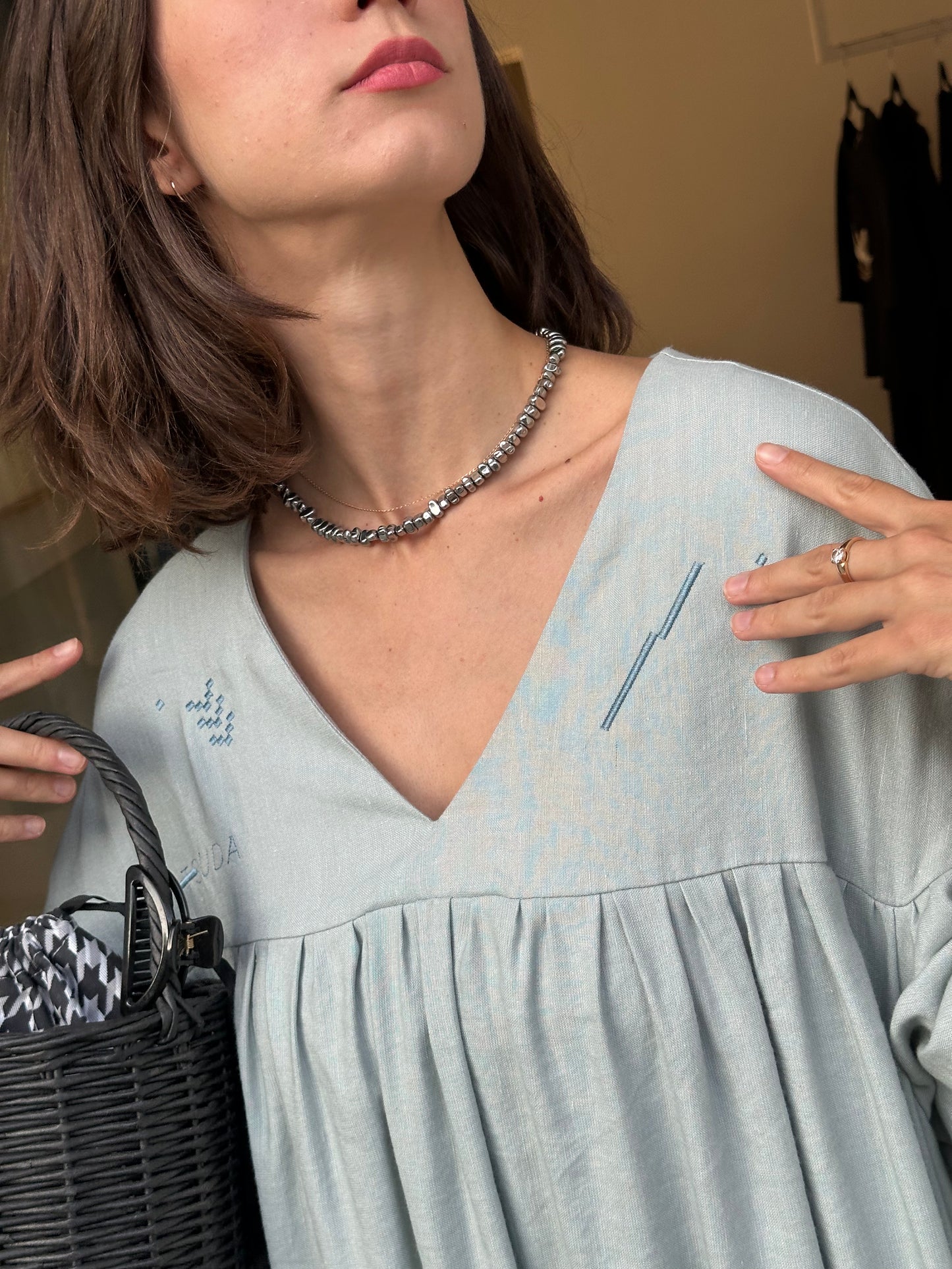 Linen Dress "Fresh Sky"