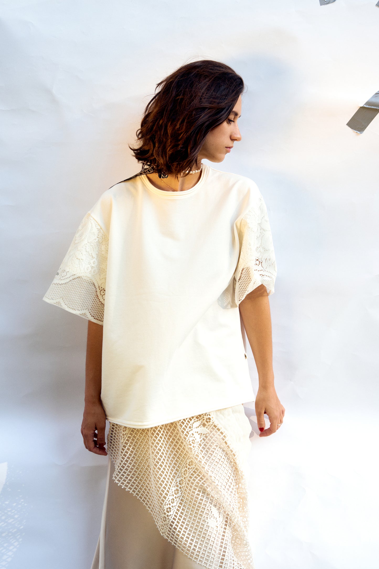 T-shirt with firanka-sleeves