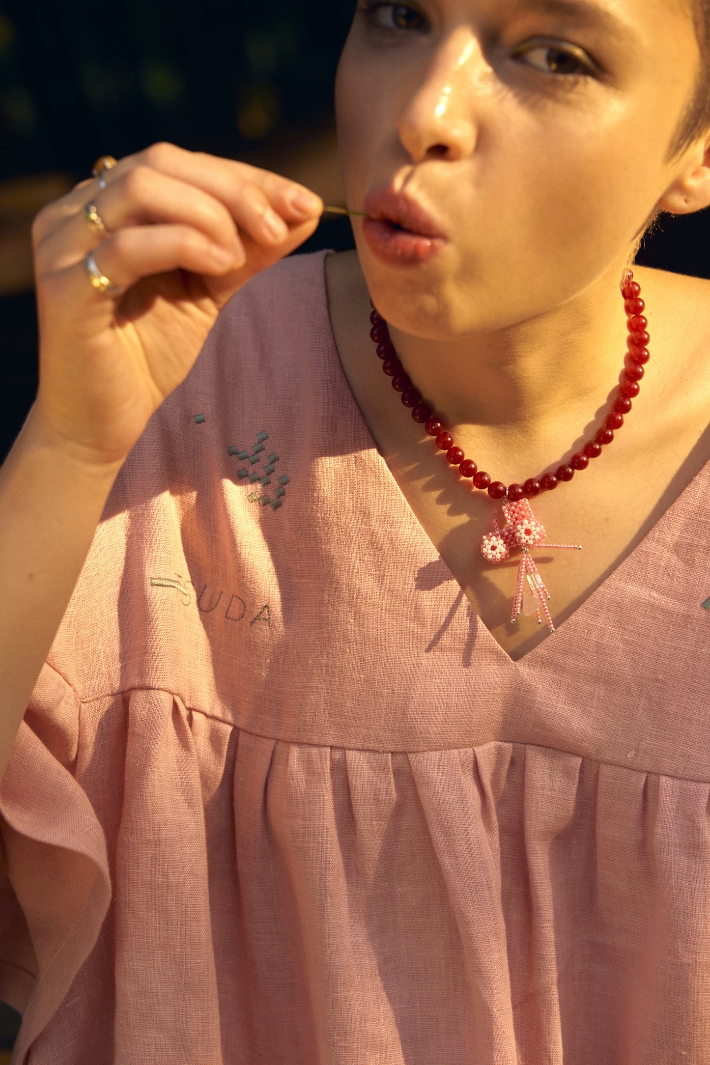 Necklace with a Tractor