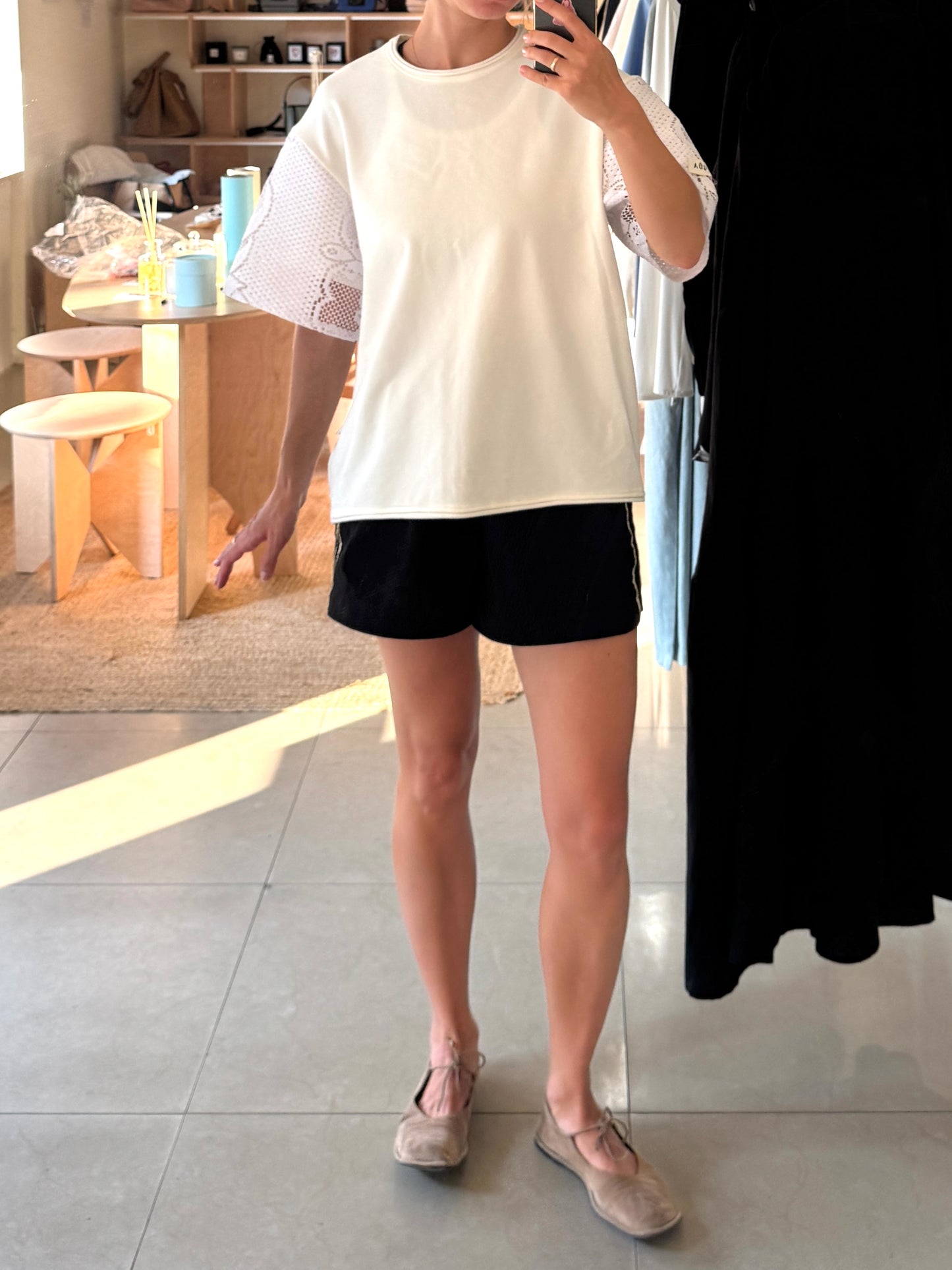 T-shirt with firanka-sleeves