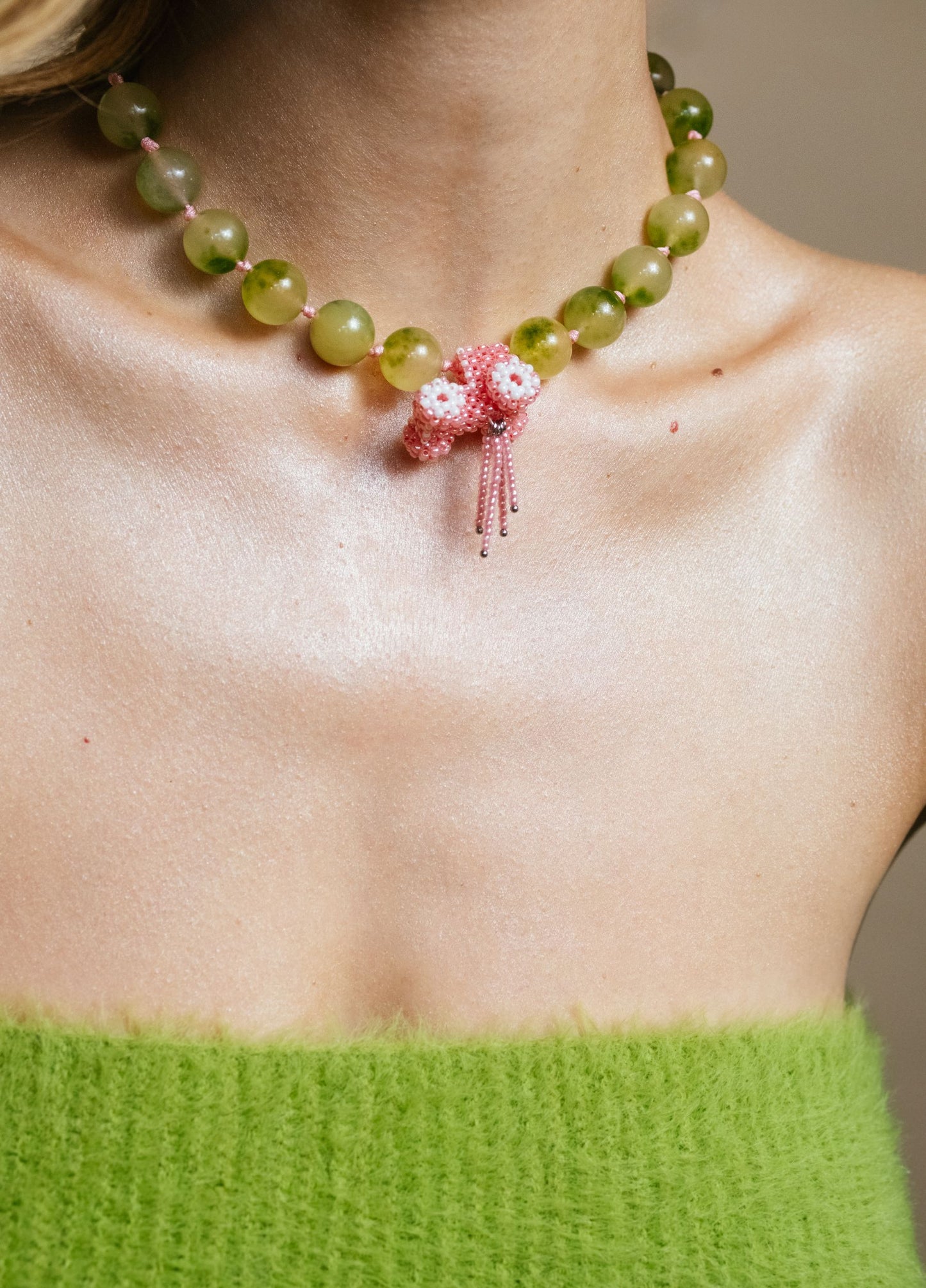 Big Bead Tractor Necklace
