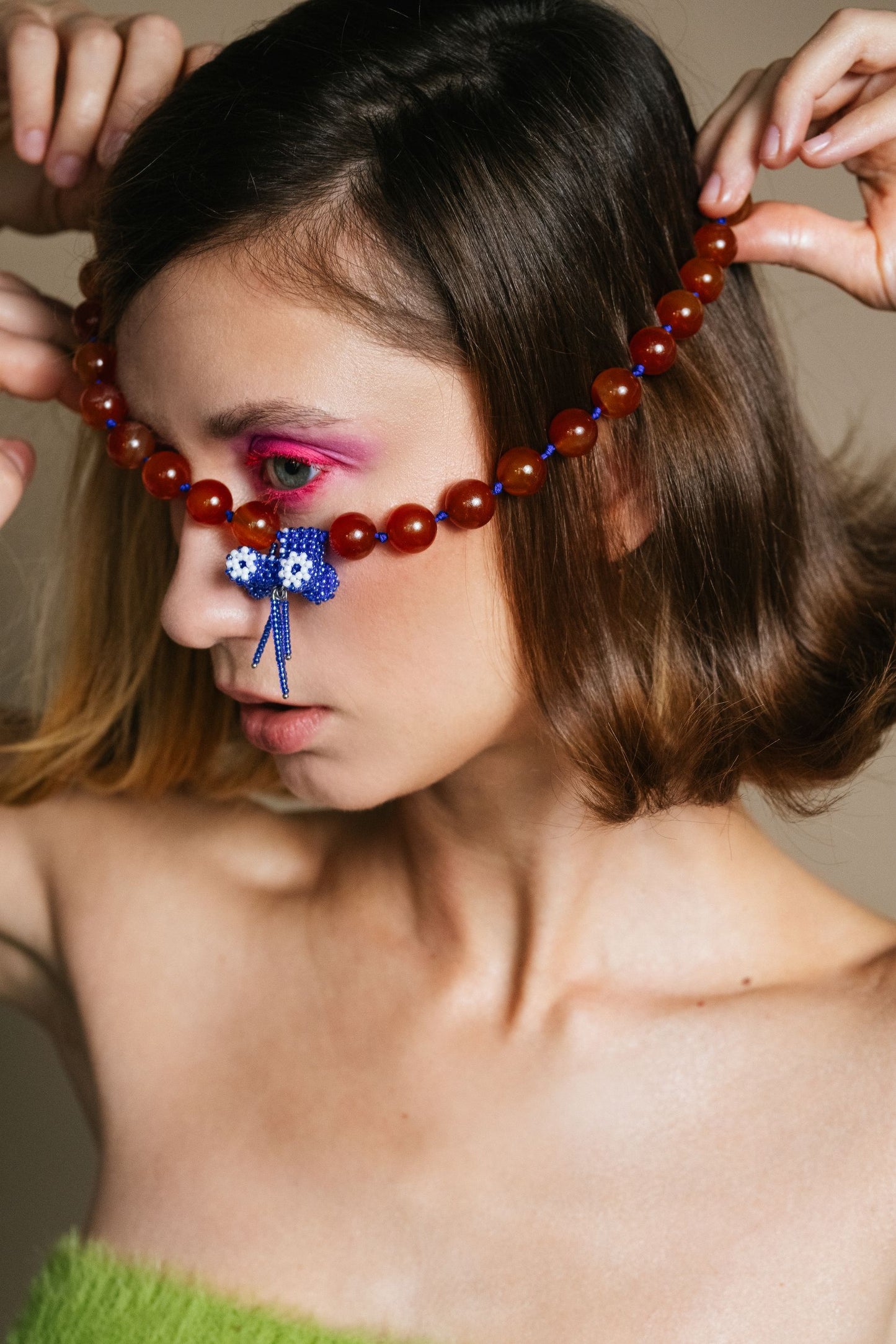 Big Bead Tractor Necklace