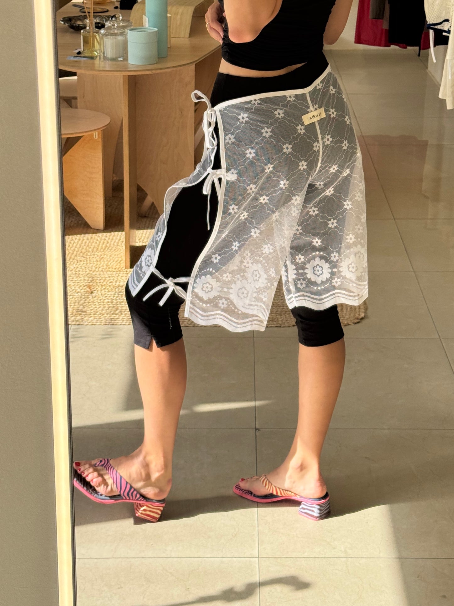 Vintage curtain bermuda shorts