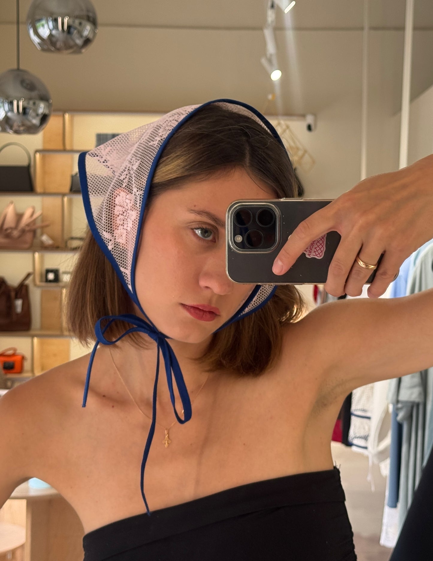 Scarf made from vintage curtain