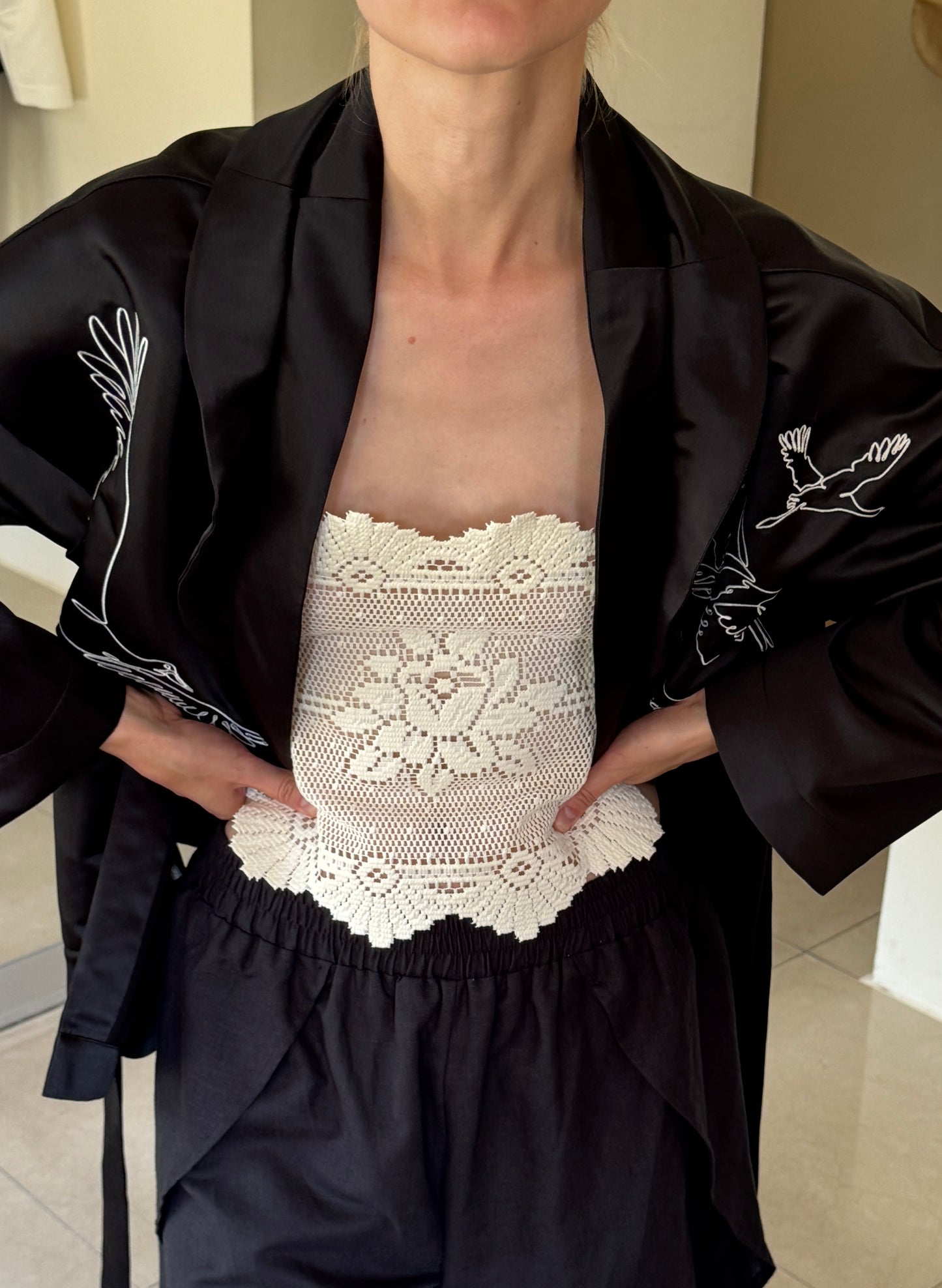 Top from vintage lace doily
