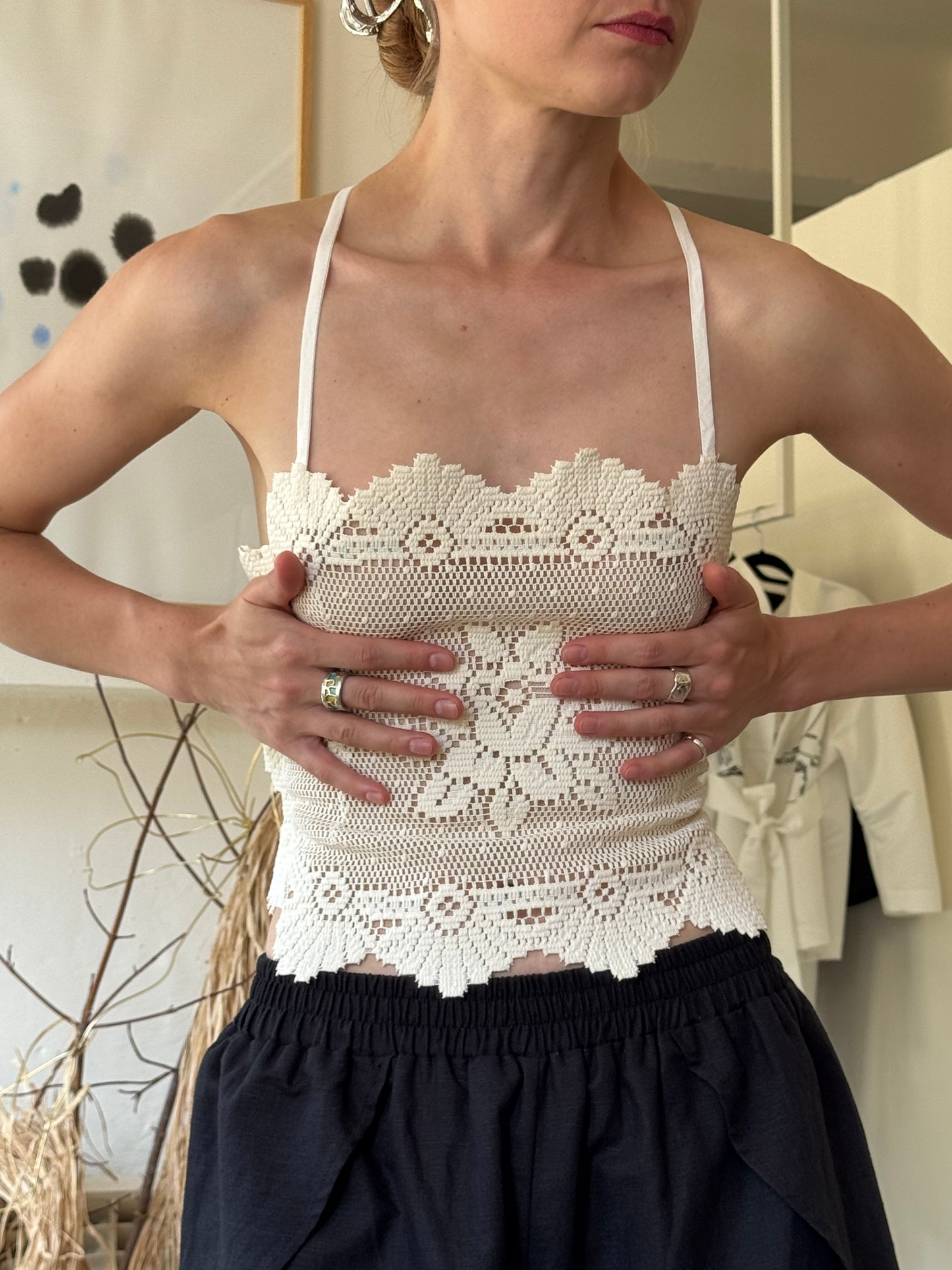 Top from vintage lace doily