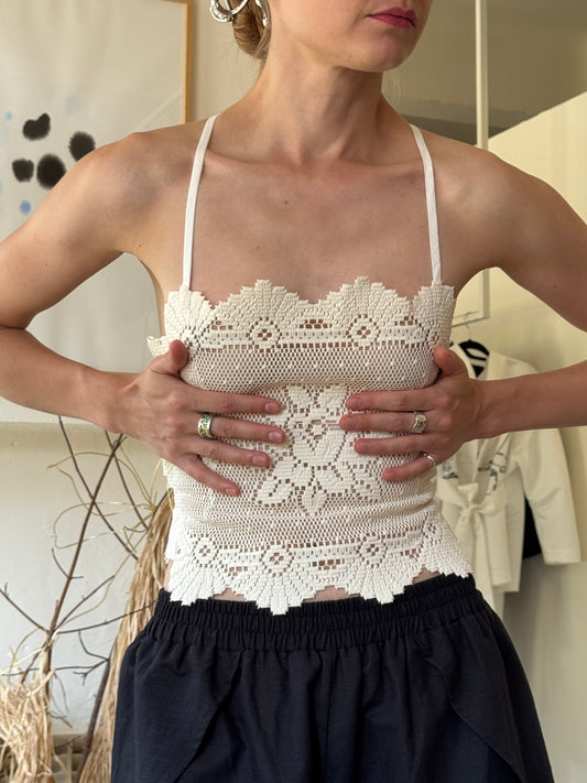 Top from vintage lace doily