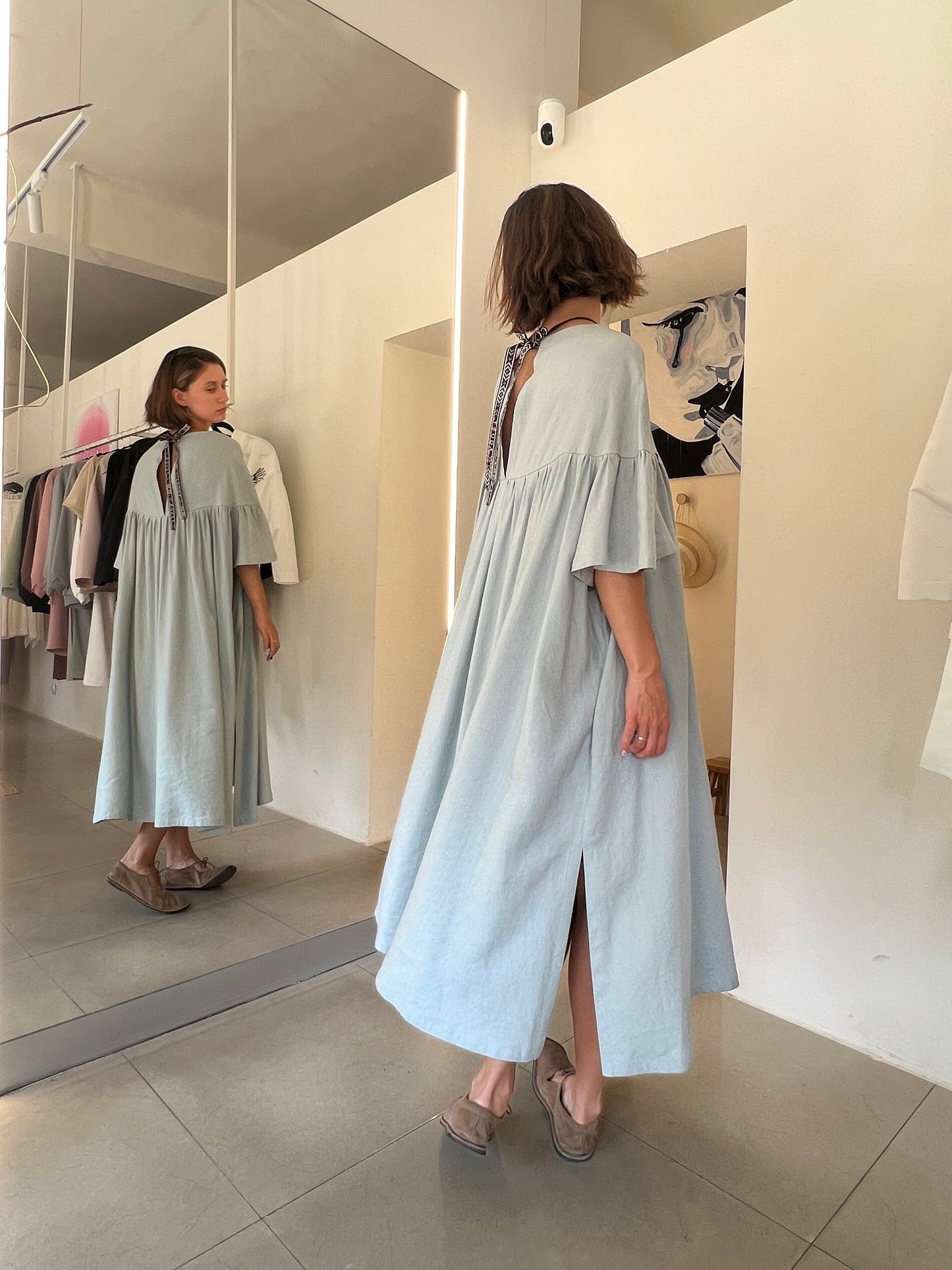 Linen Dress "Fresh Sky"