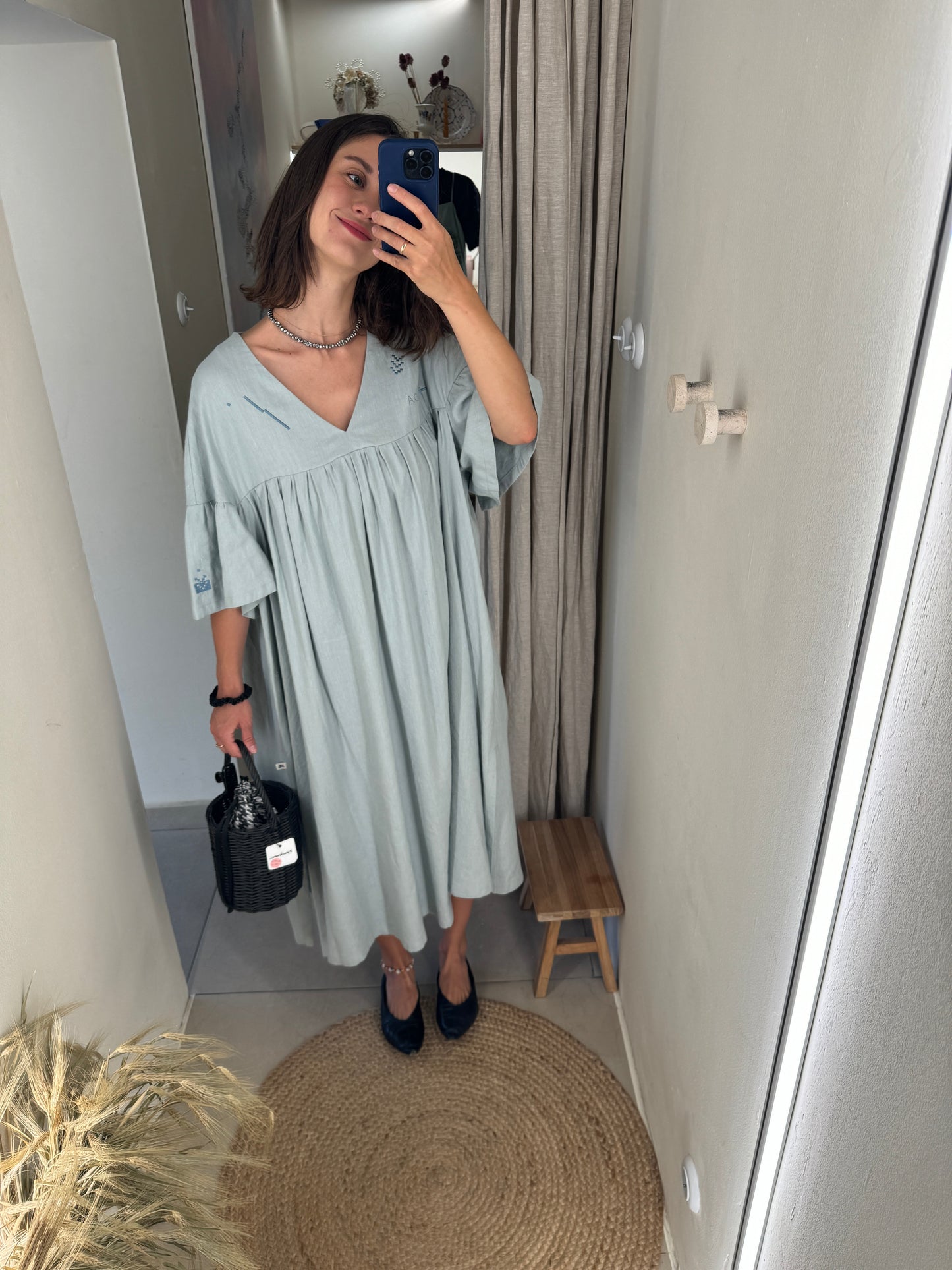 Linen Dress "Fresh Sky"