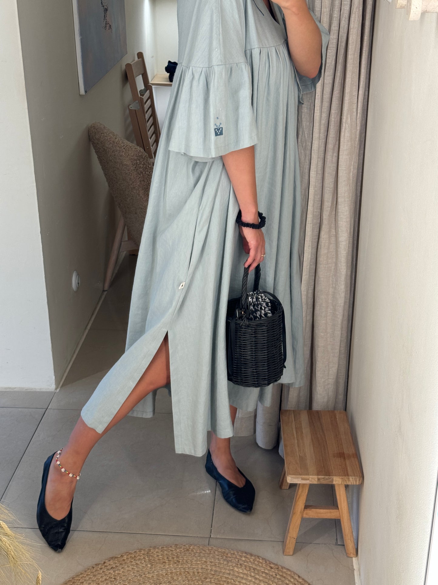 Linen Dress "Fresh Sky"