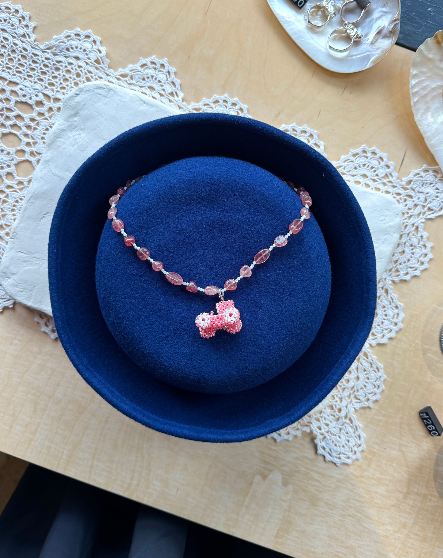 Necklace with a Tractor